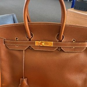 Hermès Toile Herline Vertical Cabas - Brown Totes, Handbags